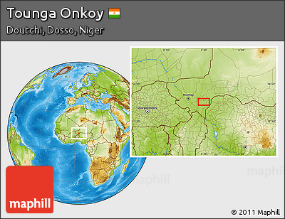 Physical Location Map of Tounga Onkoy