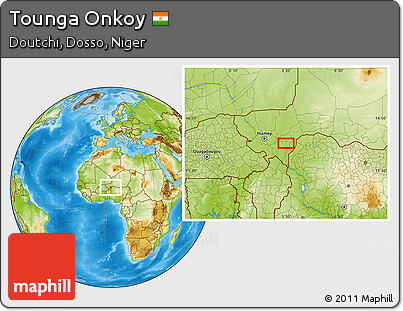 Physical Location Map of Tounga Onkoy
