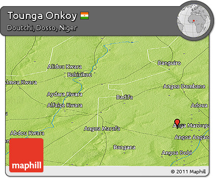 Physical Panoramic Map of Tounga Onkoy