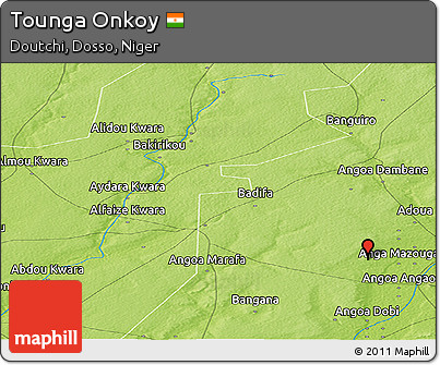 Physical Panoramic Map of Tounga Onkoy