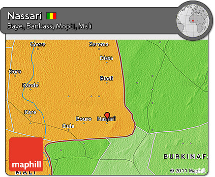 Political 3D Map of Nassari