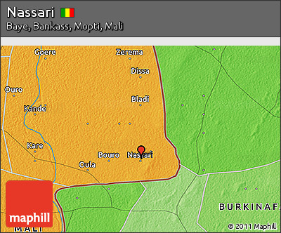 Political 3D Map of Nassari
