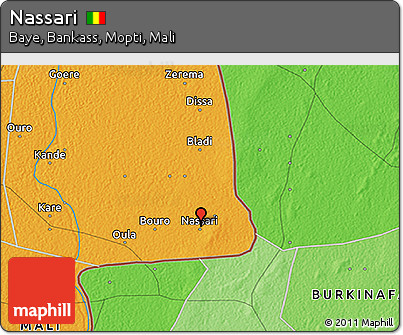 Political 3D Map of Nassari