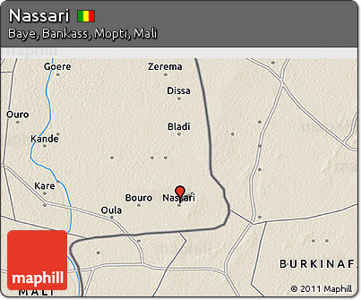 Shaded Relief 3D Map of Nassari