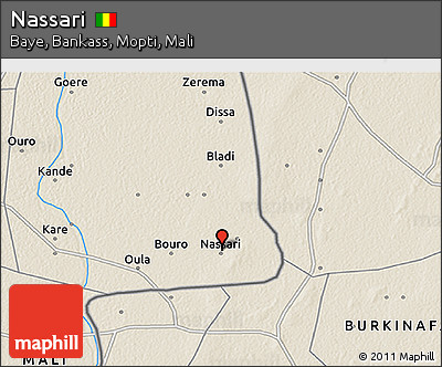 Shaded Relief 3D Map of Nassari
