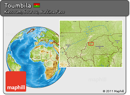 Physical Location Map of Toumbila
