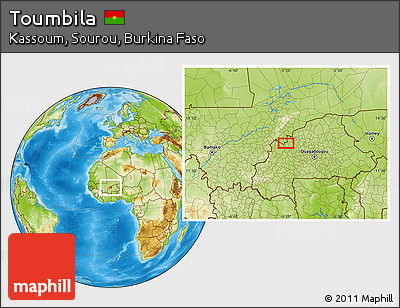 Physical Location Map of Toumbila