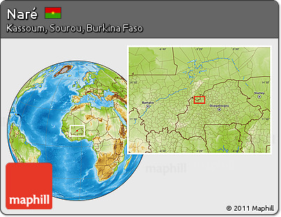Physical Location Map of Naré