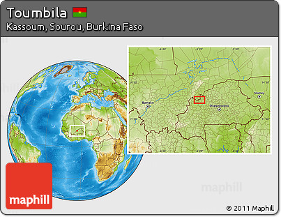 Physical Location Map of Toumbila