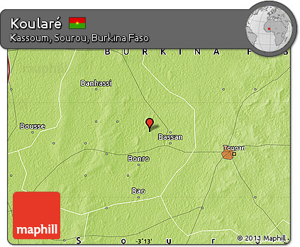 Physical Map of Koularé