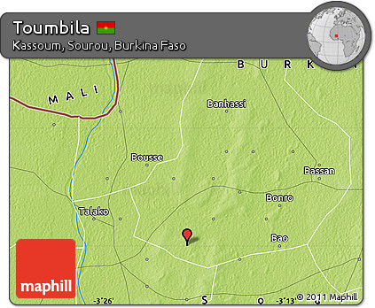 Physical Map of Toumbila