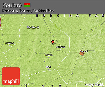 Physical Map of Koularé