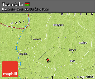 Physical Map of Toumbila