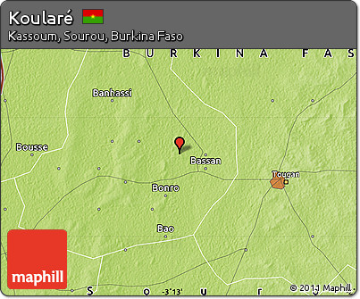 Physical Map of Koularé