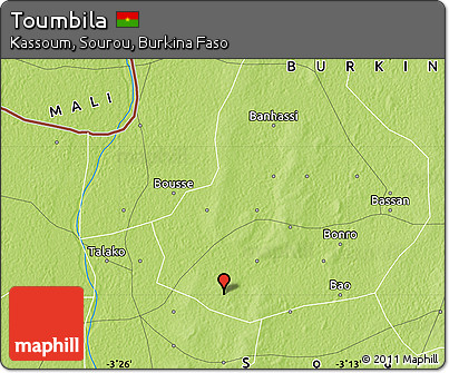 Physical Map of Toumbila