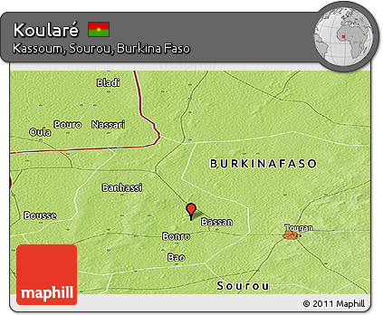 Physical Panoramic Map of Koularé