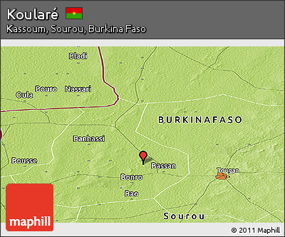 Physical Panoramic Map of Koularé