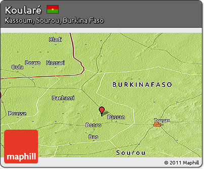 Physical Panoramic Map of Koularé