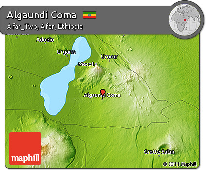 Physical 3D Map of Algaundi Coma