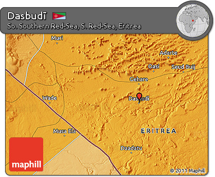 Political 3D Map of Dasbudī