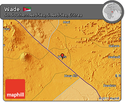 Political 3D Map of Wade