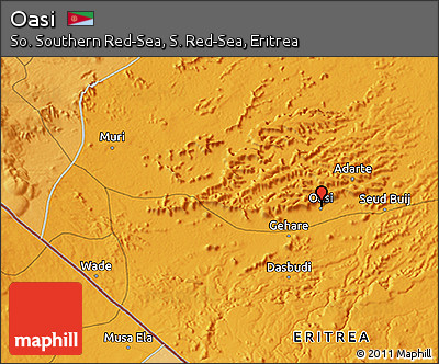 Political 3D Map of Oasi