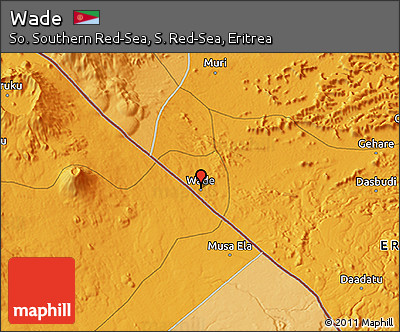 Political 3D Map of Wade