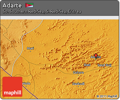Political 3D Map of Adarte