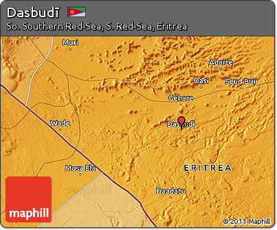 Political 3D Map of Dasbudī