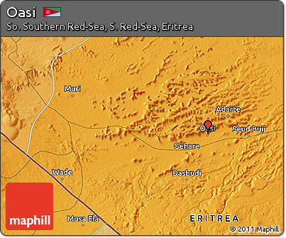 Political 3D Map of Oasi
