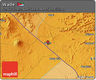 Political 3D Map of Wade