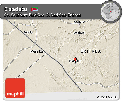 Shaded Relief 3D Map of Daadatu