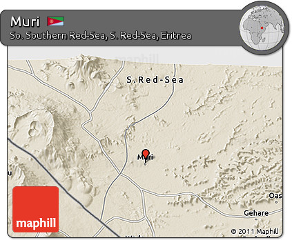 Shaded Relief 3D Map of Muri