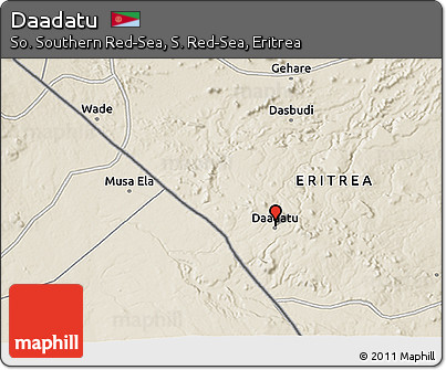 Shaded Relief 3D Map of Daadatu