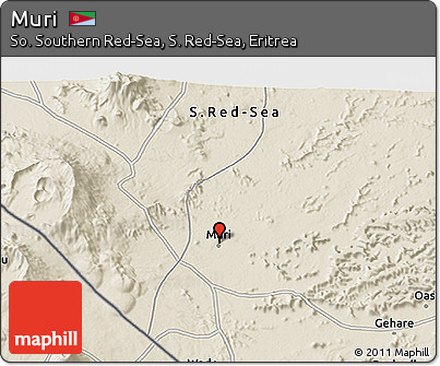 Shaded Relief 3D Map of Muri