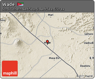 Shaded Relief 3D Map of Wade
