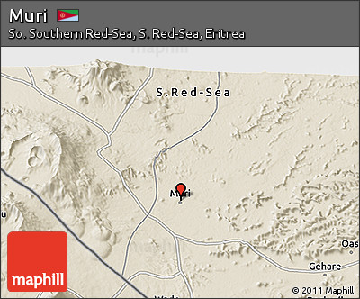 Shaded Relief 3D Map of Muri