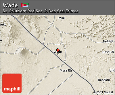 Shaded Relief 3D Map of Wade