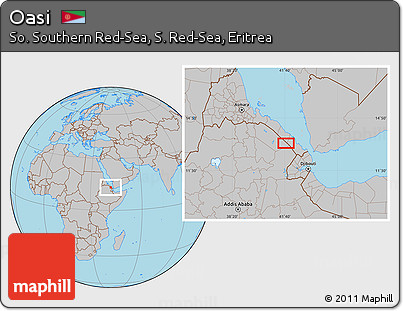 Gray Location Map of Oasi