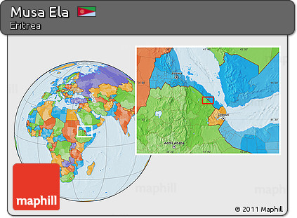 Political Location Map of Musa Ela
