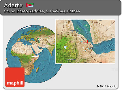 Satellite Location Map of Adarte