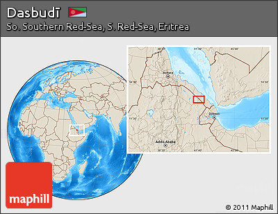 Shaded Relief Location Map of Dasbudī