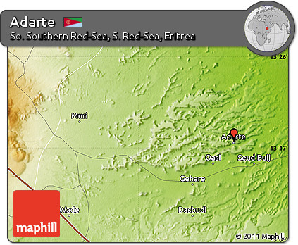 Physical Map of Adarte