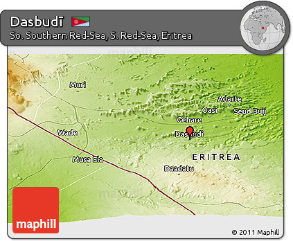 Physical Panoramic Map of Dasbudī