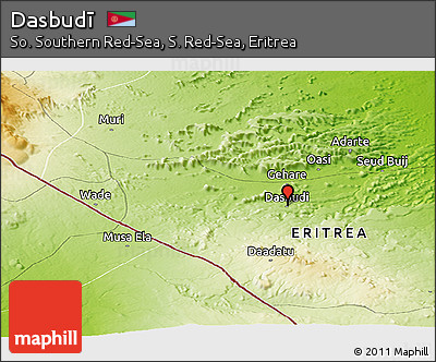 Physical Panoramic Map of Dasbudī