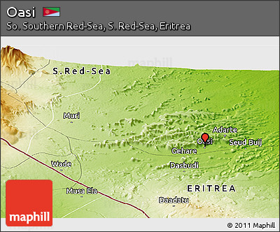 Physical Panoramic Map of Oasi