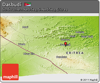 Physical Panoramic Map of Dasbudī