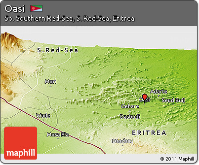 Physical Panoramic Map of Oasi