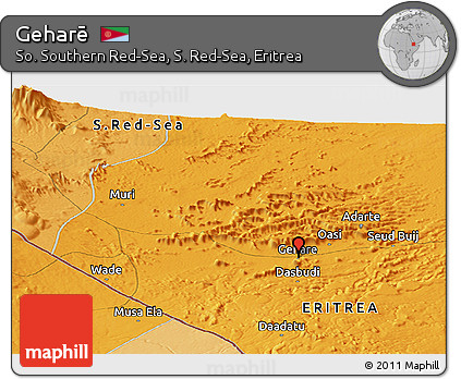 Political Panoramic Map of Geharē