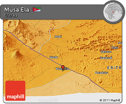 Political Panoramic Map of Musa Ela